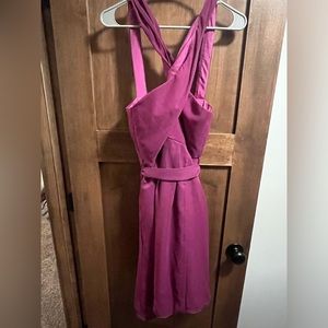 Cross-neck formal dress